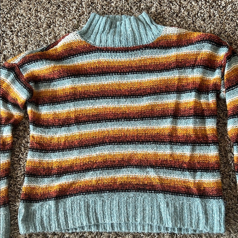 Pink Republic Multicolor Striped Turtleneck Sweater